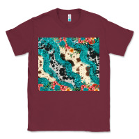 Burgundy turquoise glitter cowhide Classic Tee - JahusDesignShop
