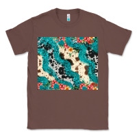 Chestnut turquoise glitter cowhide Classic Tee - JahusDesignShop
