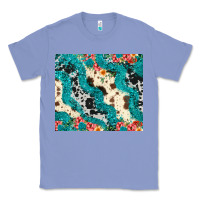 Colony Blue turquoise glitter cowhide Classic Tee - JahusDesignShop