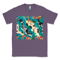 Lavender turquoise glitter cowhide Classic Tee - JahusDesignShop