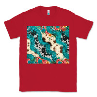 Red turquoise glitter cowhide Classic Tee - JahusDesignShop