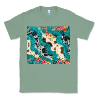 Sage turquoise glitter cowhide Classic Tee - JahusDesignShop