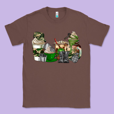 Veteran Coffee Cups Classic Tee Designed By Adodesignshop