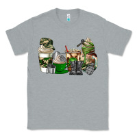 Heather Grey veteran coffee cups Classic Tee - AdoDesignShop