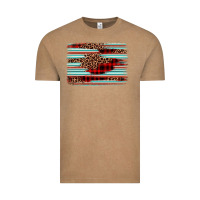 Vintage Coffee leopard serape background Vintage Tee - BarkalooDesign
