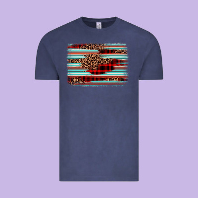 Leopard Serape Background Vintage Tee Designed By Barkaloodesign