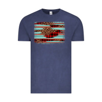 Vintage Denim leopard serape background Vintage Tee - BarkalooDesign