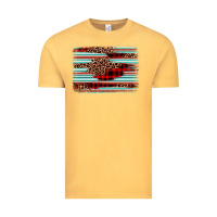 Vintage Mustard leopard serape background Vintage Tee - BarkalooDesign