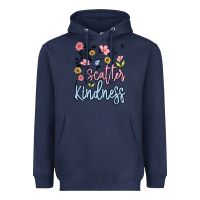 Navy scatter kindness Heavyweight Hoodie - MaliasSmallBusiness