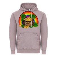 Vintage Zinc st patricks shamrock gold leopard rainbow Vintage Hoodie - RanaPortraitStore