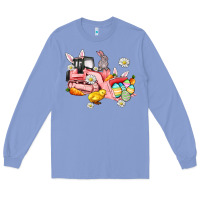 Colony Blue easter excavator Long Sleeve Tee - AdoDesignShop