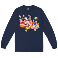 Navy easter excavator Long Sleeve Tee - AdoDesignShop
