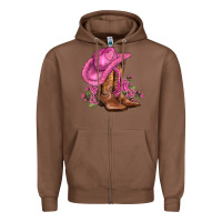 Chestnut valentines day boots cowgirl hat and roses Zipper Hoodie - AdoDesignShop