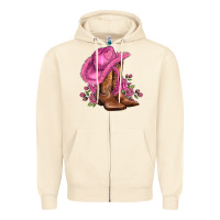 Sandshell valentines day boots cowgirl hat and roses Zipper Hoodie - AdoDesignShop