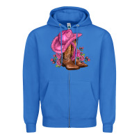 True Royal valentines day boots cowgirl hat and roses Zipper Hoodie - AdoDesignShop