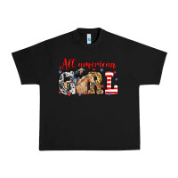 Black All American girl with cowgirl Urban Heavy Tee - Neo Western