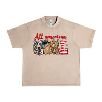 French Oak All American girl with cowgirl Urban Heavy Tee - Neo Western