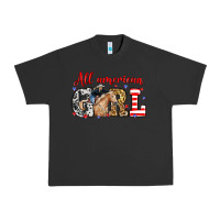 All American Girl With Cowgirl Urban Heavy Tee | Teevron
