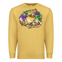 Antique Gold mardi gras king cake Premium Sweatshirt - MaliasSmallBusiness