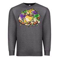 Charcoal Heather mardi gras king cake Premium Sweatshirt - MaliasSmallBusiness
