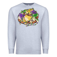 Heather Grey mardi gras king cake Premium Sweatshirt - MaliasSmallBusiness