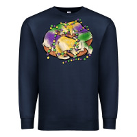 Navy mardi gras king cake Premium Sweatshirt - MaliasSmallBusiness