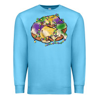 Ocean Blue mardi gras king cake Premium Sweatshirt - MaliasSmallBusiness