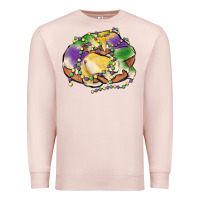 Pale Pink mardi gras king cake Premium Sweatshirt - MaliasSmallBusiness