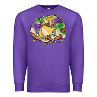 Purple mardi gras king cake Premium Sweatshirt - MaliasSmallBusiness