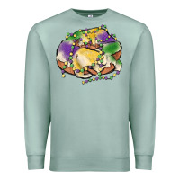 Seafoam mardi gras king cake Premium Sweatshirt - MaliasSmallBusiness