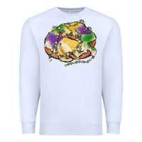White mardi gras king cake Premium Sweatshirt - MaliasSmallBusiness