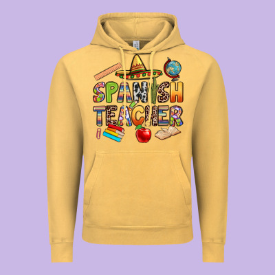 Spanish Teacher Vintage Hoodie Designed By Texasbilliewilder