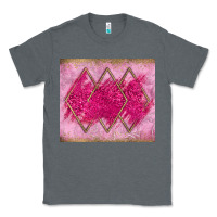 Charcoal Heather pink glitter Classic Tee - JahusDesignShop