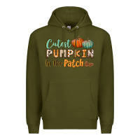 Army Green cutest pumpkin in the patch Premium Hoodie - BundleAndBundleShop