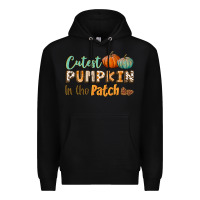 Black cutest pumpkin in the patch Premium Hoodie - BundleAndBundleShop