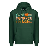 Sports Green cutest pumpkin in the patch Premium Hoodie - BundleAndBundleShop