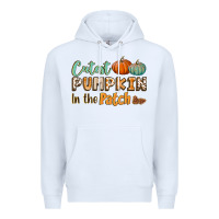 White cutest pumpkin in the patch Premium Hoodie - BundleAndBundleShop