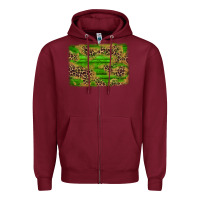 Burgundy western leopard distressed background Zipper Hoodie - AdoDesignShop