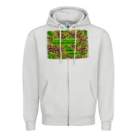 Dove Grey western leopard distressed background Zipper Hoodie - AdoDesignShop