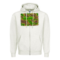 Oatmeal Heather western leopard distressed background Zipper Hoodie - AdoDesignShop