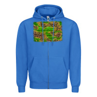 True Royal western leopard distressed background Zipper Hoodie - AdoDesignShop