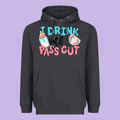 I Drink Until I Pass Out Baby Heavyweight Hoodie Designed By Maliassmallbusiness