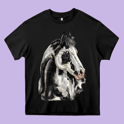 Paint Horse Heavy Core Tee Designed By Lillyallendesigns