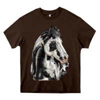 Chocolate Brown paint horse Heavy Core Tee - LillyAllenDesigns