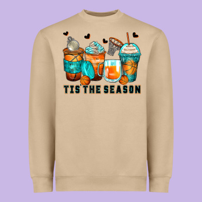 Tis' The Season Basketball Coffee Cups Heavyweight Sweatshirt Designed By Zillion Design Studio