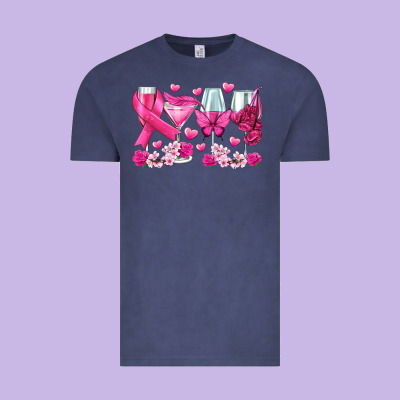 Breast Cancer Wine Glasses Vintage Tee Designed By Texasbilliewilder