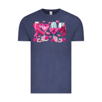 Vintage Denim breast cancer wine glasses Vintage Tee - texasbilliewilder