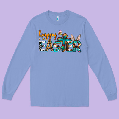 Western Happy Easter Long Sleeve Tee Designed By Adodesignshop