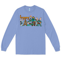 Colony Blue western happy easter Long Sleeve Tee - AdoDesignShop