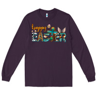Plum western happy easter Long Sleeve Tee - AdoDesignShop